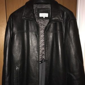 Men’s Calvin Klein Genuine Soft Leather Jacket